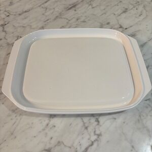Vintage Litton Micro-Browner Microwave Browning Dish White Rectangular Platter